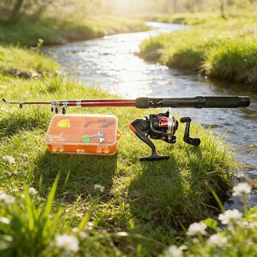 Telescopic fishing rod - telescopic,