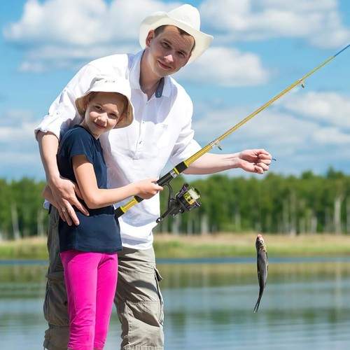 Telescopic fishing rod reel - fishing,