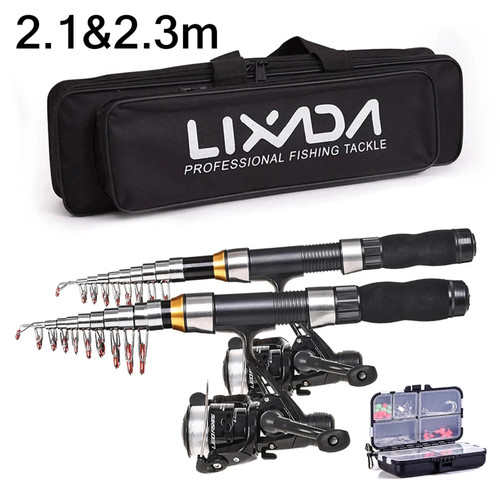 Telescopic fishing rod - telescopic, reel
