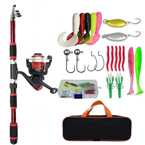 Fishing pole set telescopic - pole,