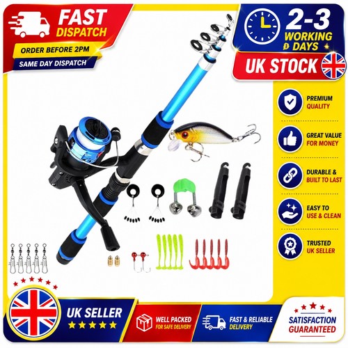 Telescopic fishing rod set - rod,