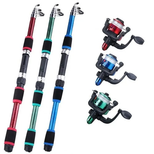 Telescopic fishing rod set - fishing,