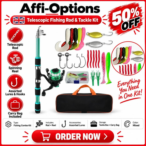 Telescopic fishing rod - rod, set