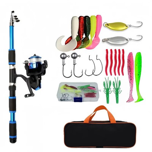 Telescopic fishing rod set - telescopic,