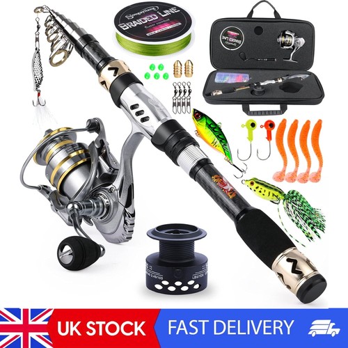 Telescopic fishing pole with - telescopic,