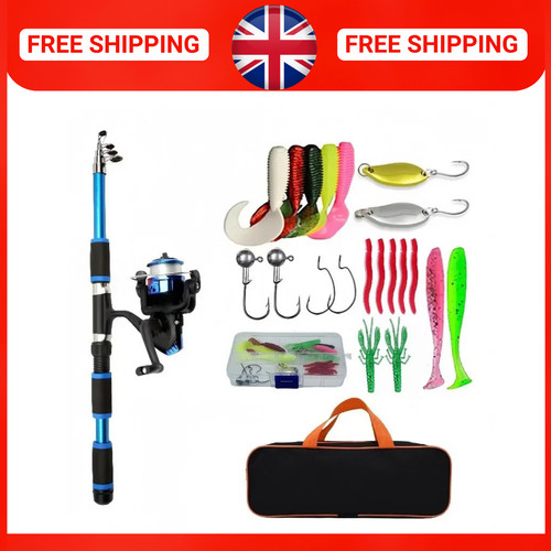 Telescopic fishing rod set - telescopic,
