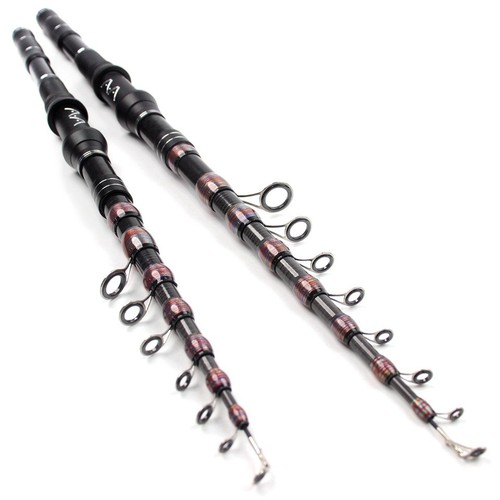 Telescopic travel fishing rod - telescopic,