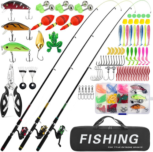 Telescopic fishing rod - telescopic, &